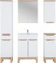 Zestaw mebli łazienkowych BALI WHITE z szafką pod umywalkę 60 cm - 7 elementów
