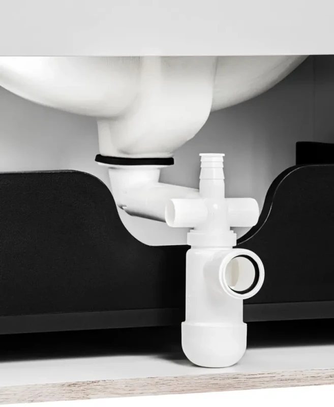 Zestaw mebli łazienkowych BALI WHITE z szafką pod umywalkę 60 cm - 7 elementów