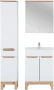 Zestaw mebli łazienkowych BALI WHITE z szafką pod umywalkę 60 cm - 5 elementów