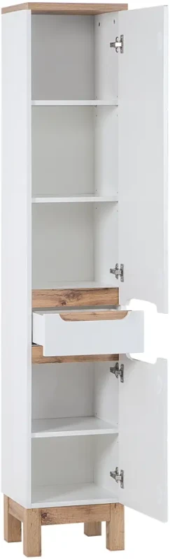 Zestaw mebli łazienkowych BALI WHITE z szafką pod umywalkę 60 cm - 5 elementów