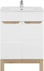 Zestaw mebli łazienkowych BALI WHITE z umywalką LAVA 60 cm - 3 elementy