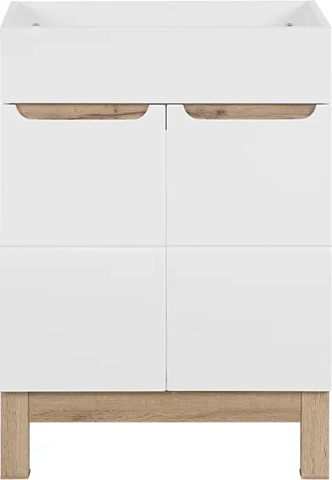 Zestaw mebli łazienkowych BALI WHITE z umywalką LAVA 60 cm - 3 elementy