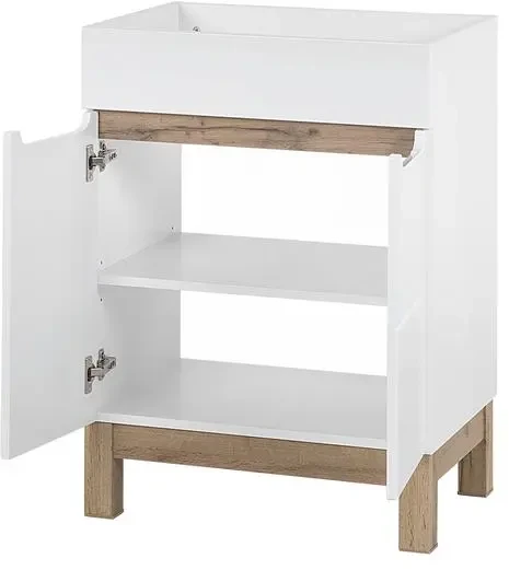 Zestaw mebli łazienkowych BALI WHITE z umywalką LAVA 60 cm - 3 elementy