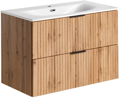 Zestaw mebli łazienkowych ADEL OAK szafka 80 cm z umywalką Sky