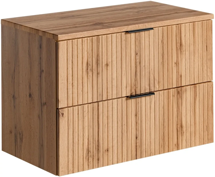 Szafka łazienkowa 80 cm ADEL OAK z umywalką SMILE i blatem 80 cm