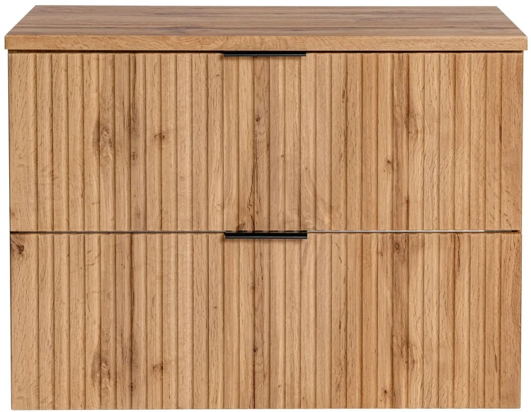 Szafka łazienkowa 80 cm ADEL OAK z umywalką SMILE i blatem 80 cm