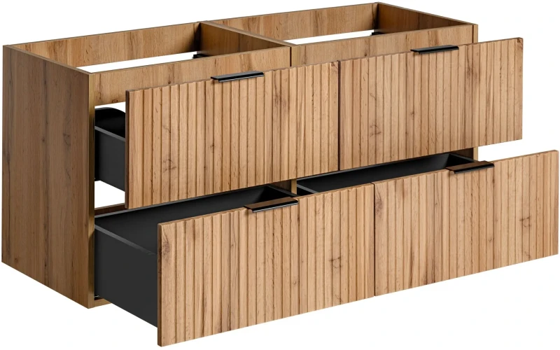 Zestaw mebli łazienkowych ADEL OAK 120 cm z umywalką Sky - 5 elementów