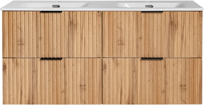 Zestaw mebli łazienkowych ADEL OAK 120 cm z umywalką Sky - 5 elementów