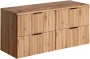 Zestaw mebli łazienkowych ADEL OAK z dwoma umywalkami SMILE i blatem 120 cm - 5 elementów