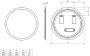 Lustro z oświetleniem LED VENUS okrągłe 80 cm białe