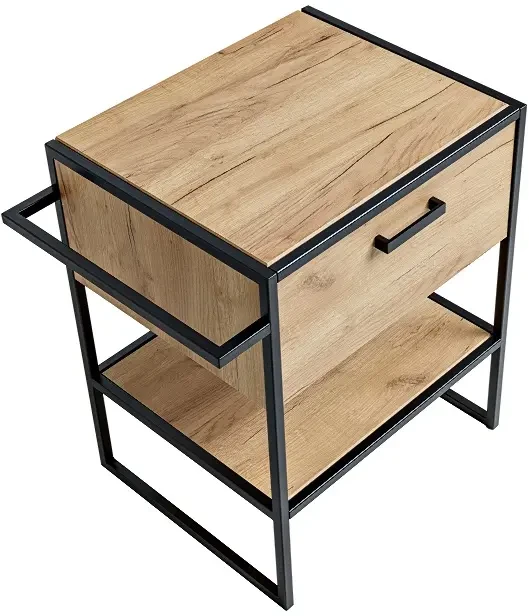 Szafka pod umywalkę 60 cm BROOKLIN dąb craft złoty