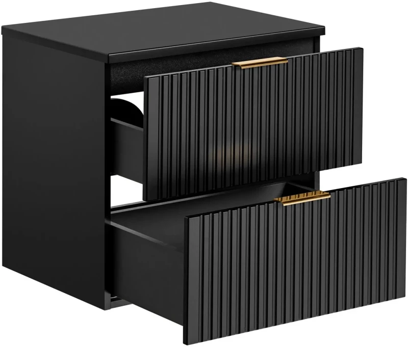 Zestaw mebli łazienkowych ADEL BLACK A01 (szafka pod umywalkę ADEL BLACK 82-60-B-2S z blatem)