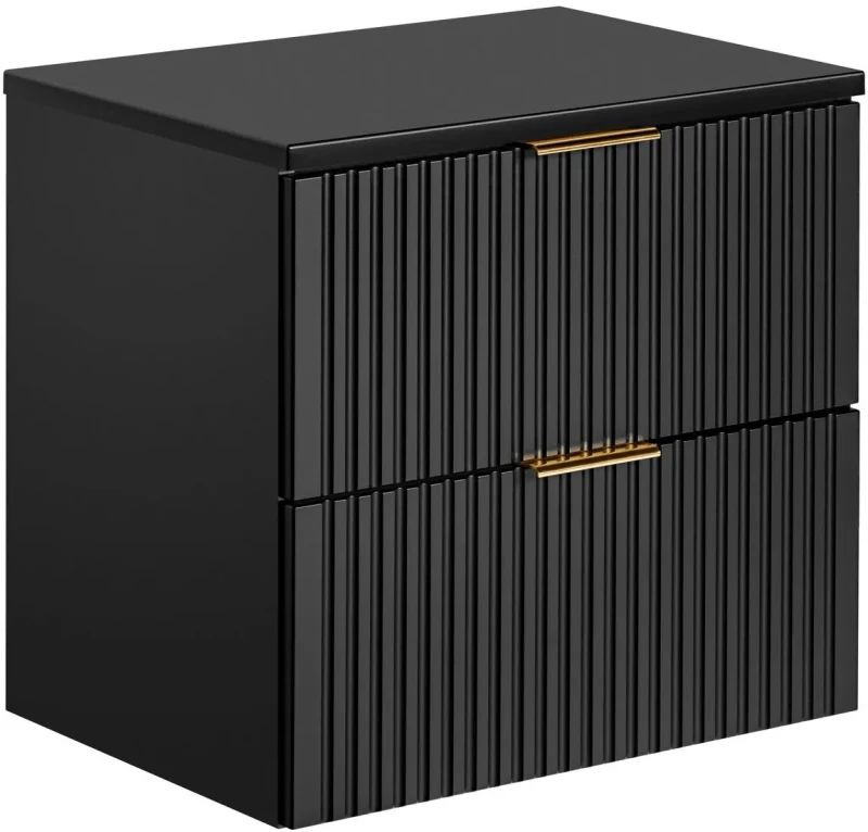 Zestaw mebli łazienkowych ADEL BLACK A01 (szafka pod umywalkę ADEL BLACK 82-60-B-2S z blatem)