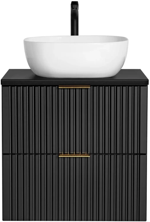 Zestaw mebli łazienkowych ADEL BLACK A01 z szafką pod umywalkę 60 cm - 5 elementów