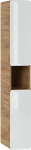 Słupek łazienkowy 25 cm ARUBA biały połysk / dąb craft złoty