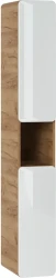 Słupek łazienkowy 25 cm ARUBA biały połysk / dąb craft złoty