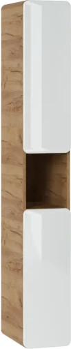 Słupek łazienkowy 25 cm ARUBA biały połysk / dąb craft złoty
