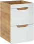 Szafka pod umywalkę 40 cm ARUBA biały połysk / dąb craft złoty