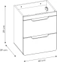 Szafka pod umywalkę 50 cm ARUBA biały połysk / dąb craft złoty