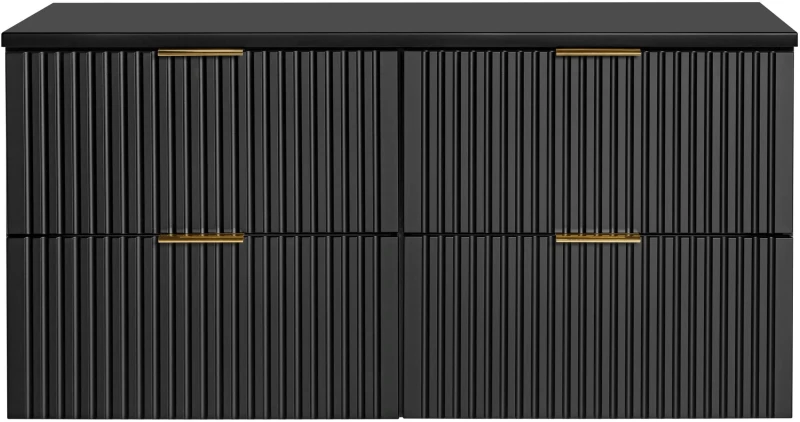 Zestaw mebli łazienkowych ADEL BLACK A04 (szafka pod umywalkę ADEL BLACK 82-60-B-2S z blatem)