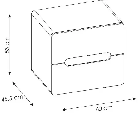 Szafka pod umywalkę 60 cm ARUBA 828 biały połysk / dąb craft złoty