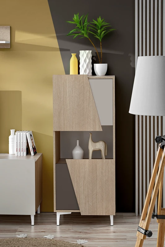 Witryna niska 4D VISTE V01 w aranżacji