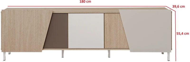 Szafka RTV 5D VISTE F01 wymiary