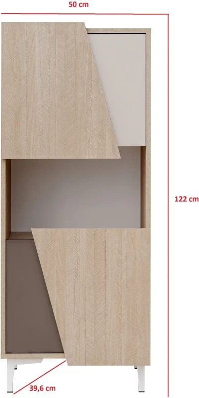 Witryna niska 4D VISTE V01 wymiary