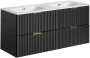 Zestaw mebli łazienkowych ADEL BLACK A05 (2 x szafka pod umywalkę ADEL BLACK 82-60-B-2S z umywalką ceramiczną SKY 120D-8099)