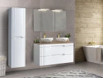 Zestaw mebli łazienkowych FIJI WHITE A01 z szafką pod umywalkę 120 cm - 8 elementów