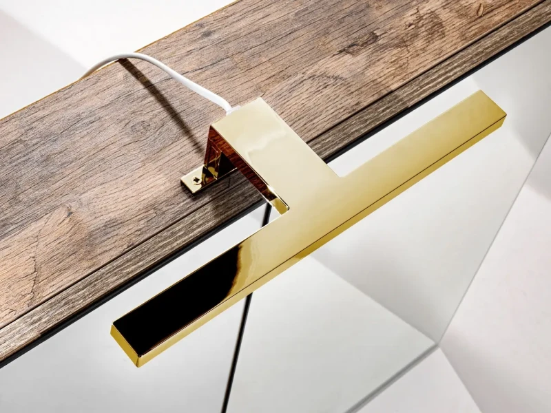 Zestaw mebli łazienkowych FIJI WHITE A01 (lampa LED JULIET GOLD 30cm)