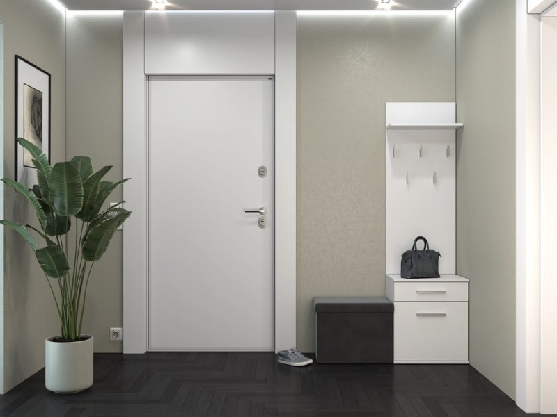 Panel do przedpokoju wieszak + szafka na buty Salma / biały mat