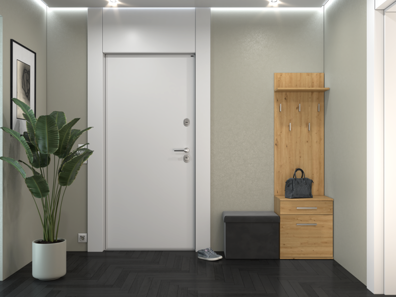 Panel do przedpokoju wieszak + szafka na buty Salma / dąb artisan