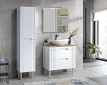 Zestaw mebli łazienkowych FIJI WHITE A06 z szafką pod umywalkę 80 cm - 8 elementów