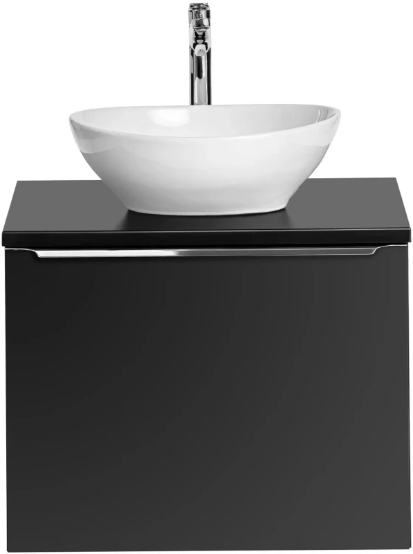 Szafka łazienkowa 60 cm SANTA FE BLACK z umywalką LOLA i blatem 60 cm