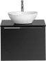 Szafka łazienkowa 60 cm SANTA FE BLACK z umywalką LOLA i blatem 60 cm
