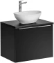 Szafka łazienkowa 60 cm SANTA FE BLACK z umywalką LOLA i blatem 60 cm