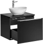 Szafka łazienkowa 60 cm SANTA FE BLACK z umywalką LOLA i blatem 60 cm