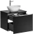 Szafka łazienkowa 60 cm SANTA FE BLACK z umywalką LOLA i blatem 60 cm