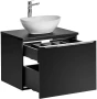 Szafka łazienkowa 60 cm SANTA FE BLACK z umywalką LOLA i blatem 60 cm