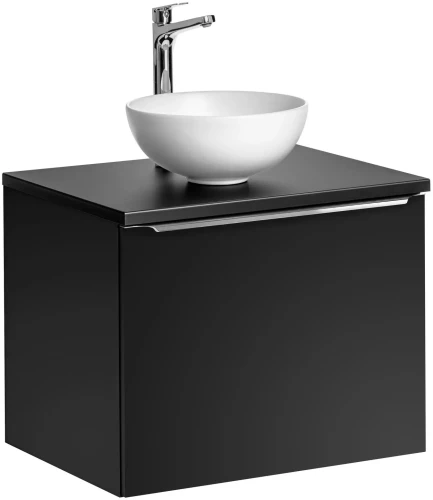 Zestaw mebli łazienkowych SANTA FE BLACK szafka 60 cm z umywalką DOMI i blatem 60 cm