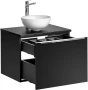 Szafka łazienkowa 60 cm SANTA FE BLACK z umywalką DOMI i blatem 60 cm