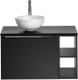 Zestaw mebli łazienkowych SANTA FE BLACK 80 cm z umywalką DOMI