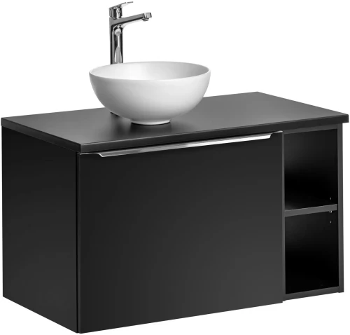 Zestaw mebli łazienkowych SANTA FE BLACK 80 cm z umywalką DOMI