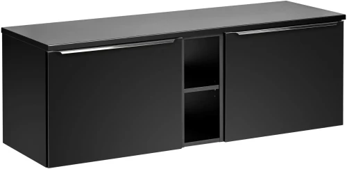 Zestaw mebli łazienkowych SANTA FE BLACK z blatem 140 cm - 4 elementy