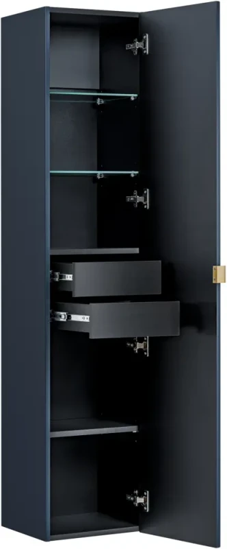 Zestaw mebli łazienkowych SANTA FE BLACK A2 (słupek wysoki SANTA FE BLACK 80-01-B-1D2S)