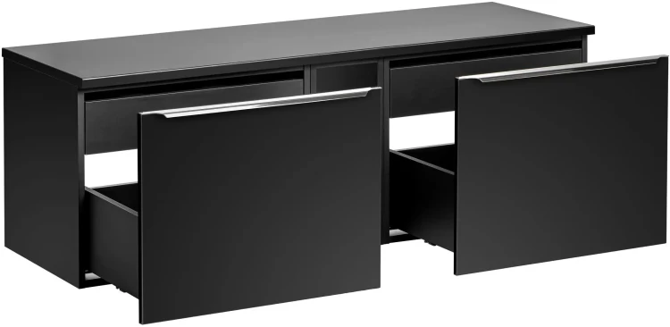 Zestaw mebli łazienkowych SANTA FE BLACK A1 z szafką pod umywalkę 140 cm