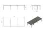 Biurko Pason Workstation VI 360x140 cm Beżowy