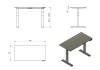 Biurko Fighter Single Desk 140x70 cm Biały