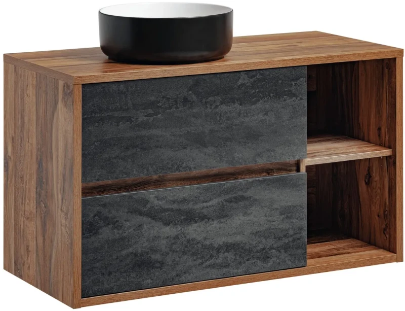 Szafka łazienkowa 100 cm HAMPTON CONCRETE z umywalką SIMPLE